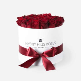 Fresh Red Roses Dubai in Medium White Box