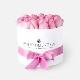 Pink Roses Baby Girl Bouquet - The Only Rose "Babygirl" in Medium White Rose Box