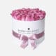 Purple Pink Roses Round White Box - Infinite Rose Dubai "Candy"