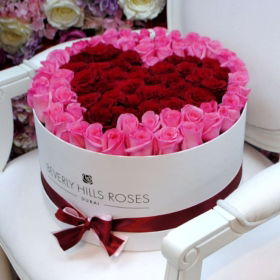 Valentine's Flower Delivery - Pink & Red Roses Affection