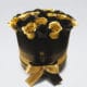 Black & Gold Roses Fantasy Bouquet in Round Box - Online Florist Dubai Black Star