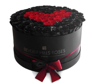 Best Flowers Delivery Dubai "Deep Love" in Large Black Box