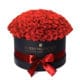 Red Roses Large Bouquet - Hollywood Globe In Round Box - Delivery of Roses Online