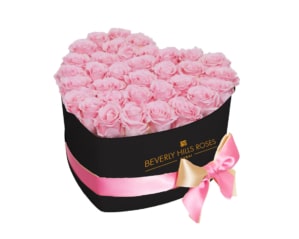 Baby Pink roses in sweetheart Box