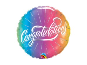 Congratulations Vibrant Ombre Balloon