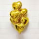 Gold Heart Balloons Bouquet