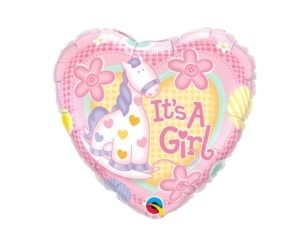 Its A Girl Soft Pony Balloon