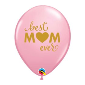 Mothers day Best Mom Pink Balloon