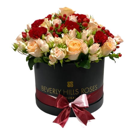 Beautiful Red Peach Pink Roses Bouquet