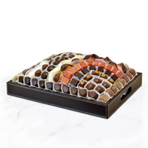 Neuhaus Chocolates Leather Tray Angled