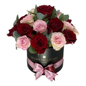 Red & Pink Roses in Sweet Blooms Splendid