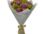 Purple Roses in yellow mix