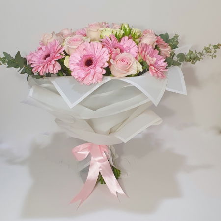 Pink Gerberas Roses Sweet Love