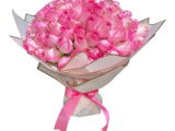 100 Pink Roses Bouquet Baby Girl