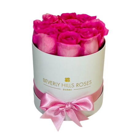 Pink Roses Mini White Box