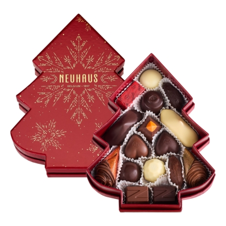 Neuhaus Christmas Red Tree Box Chocolates