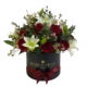 Red Roses & White Lilies Flower Bouquet