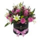 Pink Roses & White Lilies flower Bouquet