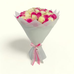 Pink White Rose Bouquet