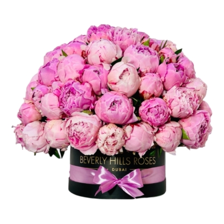 peony velvet petals round box