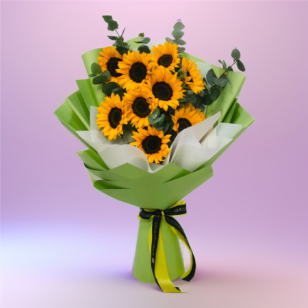 Yellow Sunflowers Golden Radiance Hand Bouquet