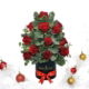 Christmas tree red roses decor